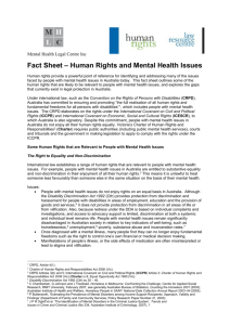 Mental Health - Human Rights Law Centre