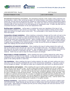 TRANSITIONAL JOB ANALYSIS