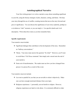 Process Essay Example Paper Related Documents Autobiographical Narrative Examples Of Proposal Essays also Essays On English Language Unit Narrative Essays High School Argumentative Essay Examples