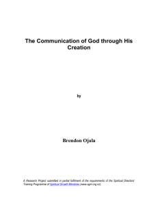 The Communication of God through His Creation