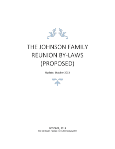 The johnson family reunion By-Laws (Proposed)