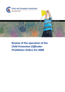 Review of the operation of the Child Protection (Offender Prohibition