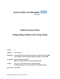 Child Protection Policy - London Safeguarding Children Board