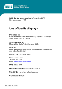 Use of braille displays