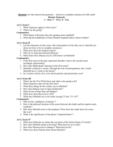 Macbeth homework questions – Answer in complete