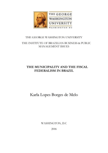 the municipality and the brazilian fiscal federalism