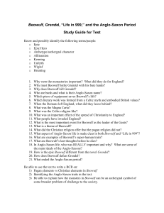 Beowulf and Anglo-Saxon Study Guide for Test