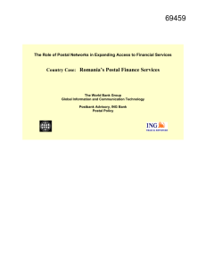 The Role of Postal Networks in Expanding Access to Financial