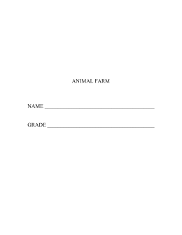 animal farm worksheet chapter 6 GT Farm   Animal Pine Marshall`s