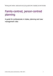 Family-centred, person-centred planning