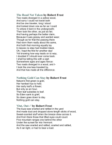 The Road Not Taken by Robert Frost