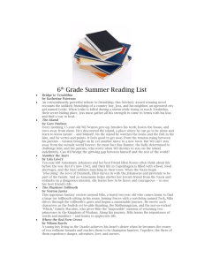 Summer Reading List (Gr. 6-8)