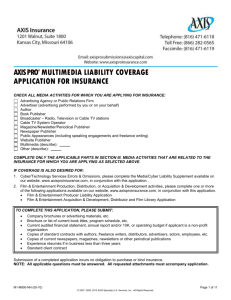 Multimedia Liability Coverage Application (New Hampshire)