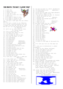 100 WAYS TO SAY `I LOVE YOU`