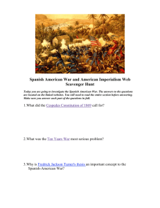 Spanish American War Webquest
