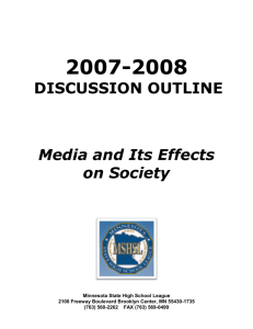 Media and its Effects on Society - the Minnesota State High School