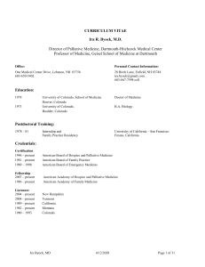 CURRICULUM VITAE Ira R - Central Oregon Community College