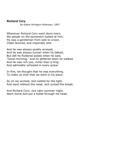 richard cory poem by edwin arlington robinson analysis