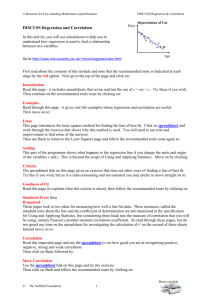DISCUSS Regression and Correlation