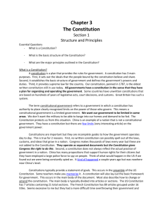 Chapter 3- The Constitution