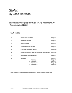 VATE Text Analysis Stolen by Jane Harrison