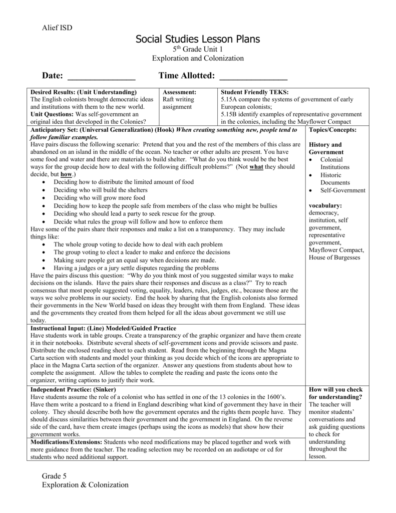 Grade 4 Social Studies
