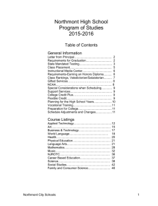 2015-2016 Program of Studies