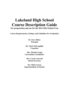 2013-2014 Course Description Guide - Lakeland R