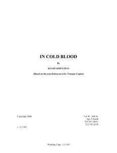 in cold blood - David Simpatico