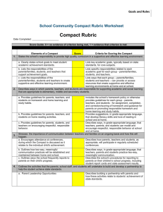 Parent Compact Rubric & Template developed by ADI