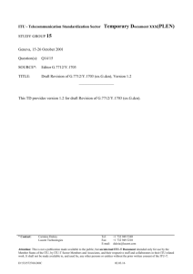 Architecture and Specification of Data Communication Network