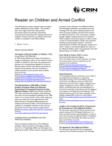 Reader on Children and Armed Conflict