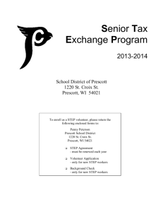 Senior Tax Exchange Program - School District of Prescott
