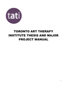 Toronto Art Therapy Institute Thesis and Major Project Advisors