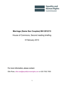 Marriage (Same Sex Couples) Bill 2012/13