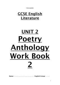 Poetry Workbook 2 Relationships