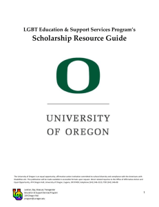 Applying for Financial Aid - University of Oregon LGBTA