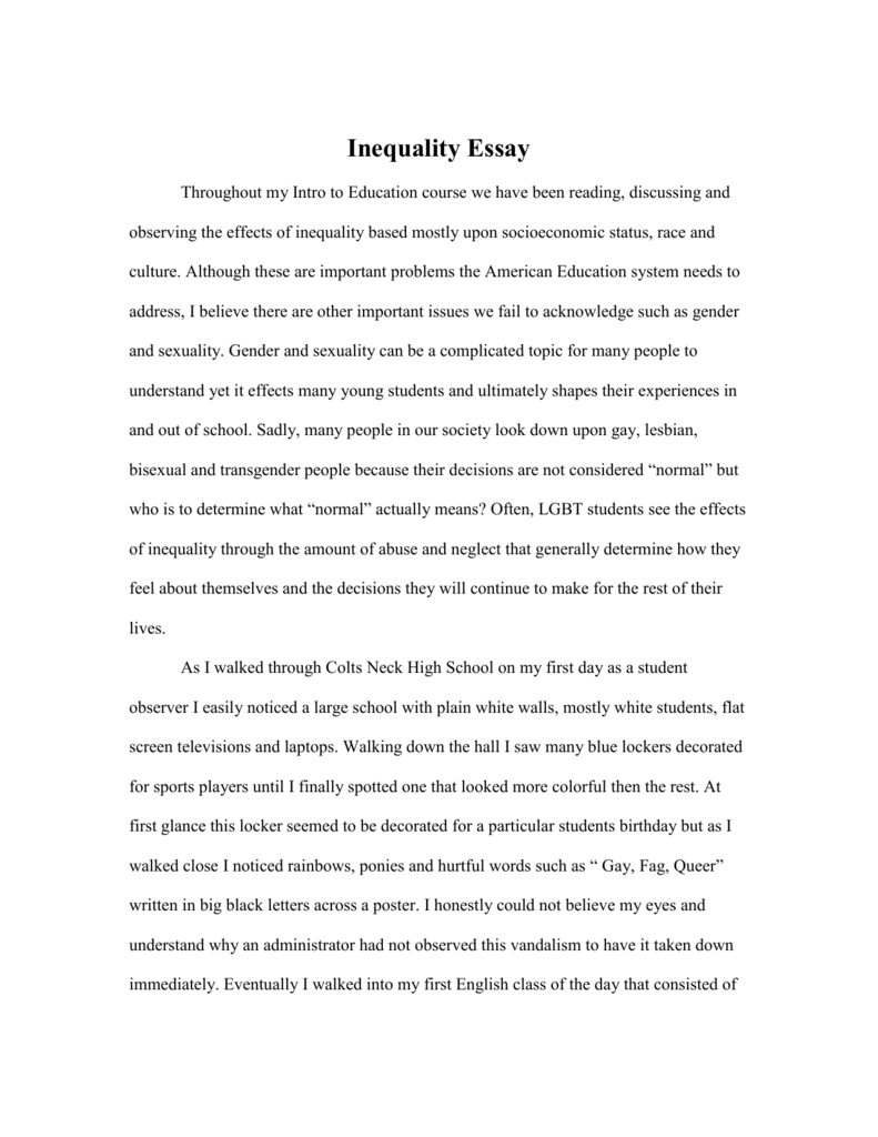 inequality persuasive essay