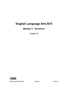 English Language Arts B10