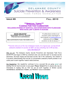 NEWSLETTER - The Pennsylvania Youth Suicide Prevention Initiative