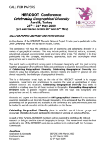 Call for abstracts and papers