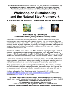 Generic Full Flyer for Terry Gips Workshop on Sustainability and the