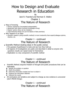 How to Design and Evaluate Research in