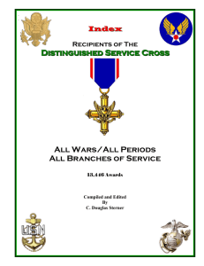 Index of Recipients of the Distinguished Service