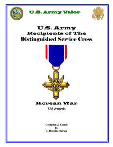 Army Distinguished Service Cross Awards