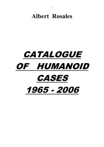 1 Albert Rosales CATALOGUE OF HUMANOID CASES 1965