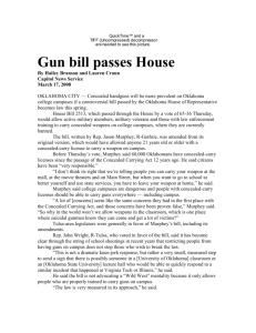 Controversial gun bill passes House