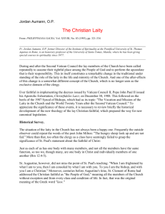 Jordan Aumann, O.P. The Christian Laity From: PHILIPPINIANA