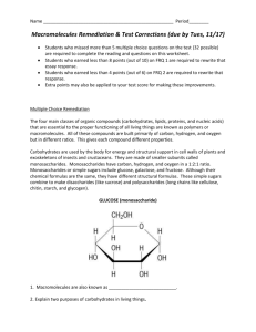 Macromolecules Remediation and Corrections