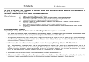 Christianity Draft HSC Program